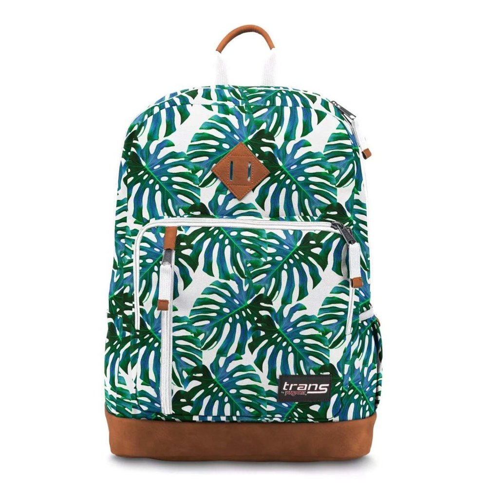 Green JanSport 18" Dakoda Backpack Travel Daypack - Picture 2 of 5